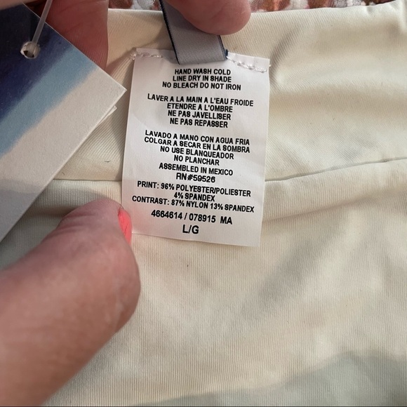 NWT High Rise Isabella Rose Miami Bikini Bottoms Brown and Pink Leopard Print LG - Picture 5 of 5